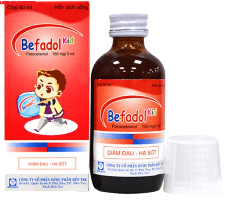 Befadol Kid 150mg/5ml Giảm đau - Hạ sốt